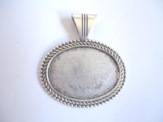 Blank pendant - oval pendant with bail #BLP21 - Click Image to Close